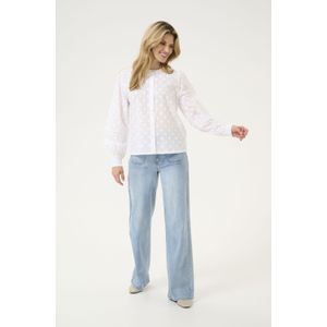 Blouse met lange mouwen Regular fit Chalk white