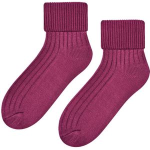 Steven - Dames 1 Paar Luxe Wol Bed Sokken | Zachte Warme Lounge Slaapsokken - Magenta