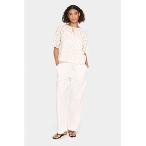 Blouse met korte mouwen Loose fit Sea Salt white