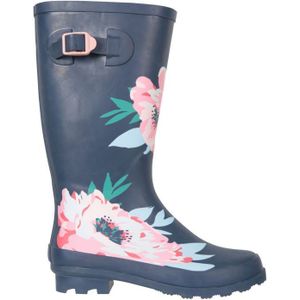 Mountain Warehouse Dames/Dames Floral Buckle Lange Wellington Laarzen (Marine)