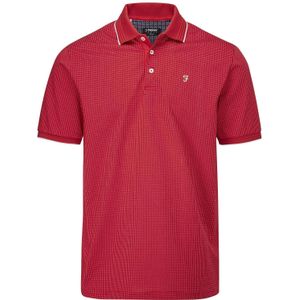 Farah Heren Ferris Poloshirt (Nar Rood/Wit)