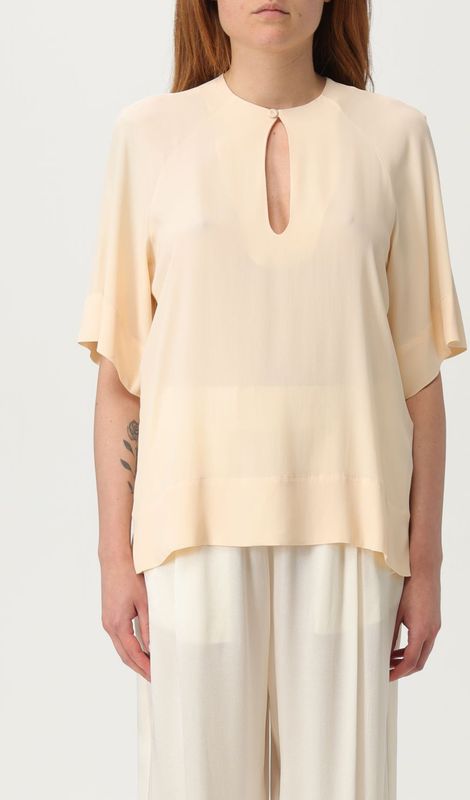 Semicouture, Dames, Blouses & Shirts, Beige, Maat: S