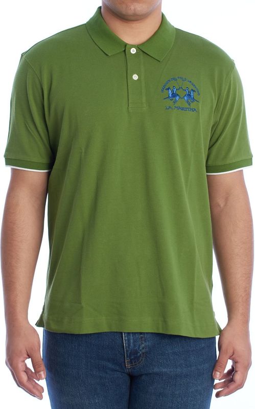 La Martina - Polo Shirt - Groen - Katoen - Korte Mouwen