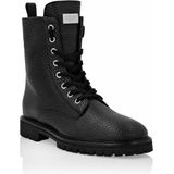 Philipp Plein - Leren Schoenen - Zwart - Dames - Kalfsleer met Hertenprint