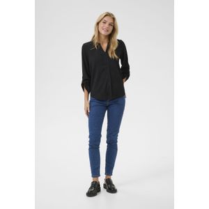Blouse met korte mouwen Regular fit Black