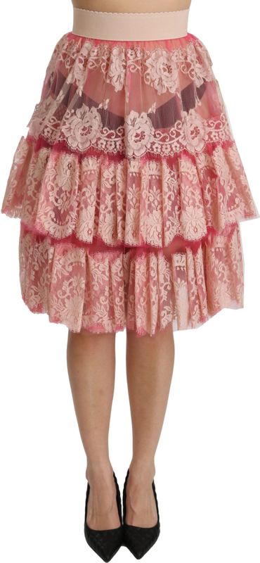 Dolce & Gabbana - Kokerrok - Roze - Katoen