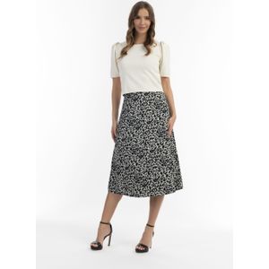 faina midi rok met leo print caneva