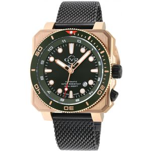 GV2 Heren XO Submarine 4543B Zwitsers automatisch, SW200 uurwerk Groen canvas band lichtgevend horloge