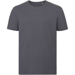 Russell Heren Authentiek Puur Organisch T-Shirt (Konvooi Grijs)