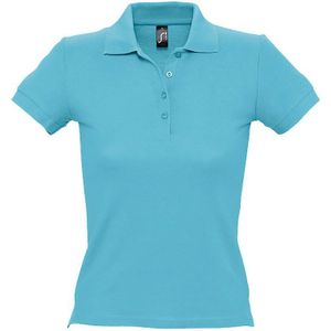 SOLS Vrouwen/dames Mensen Pique Korte Mouw Katoenen Poloshirt (Blauw Atol)