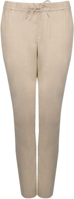 Gant - Linnen Joggingbroek - Beige - Taps Toelopende Pijp - Trekkoord in de Taille