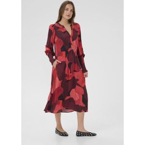 Jurk - CUdana - Midi-jurk - Rood - Relaxed fit
