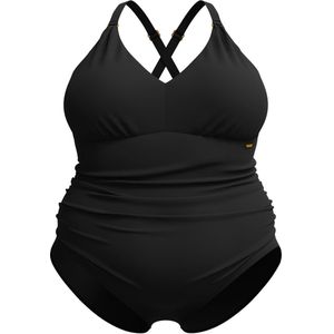 Speedo Dames/Dames V-hals ééndelig badpak (Zwart)