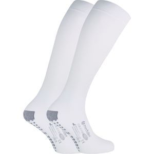 Set van 2 anti-slip kousen tot onder de knie - Wit