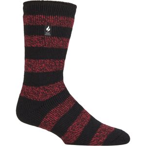Heat Holders Heren extra dikke warme thermo sokken - Zwart / Rood (Palermo)
