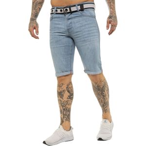 Kruze By Enzo - Denim Korte Broek - Licht Stonewash - Heren