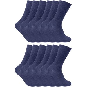 12 paar thermo sokken zonder elastiek diabetische sokken voor heren - Houtskool