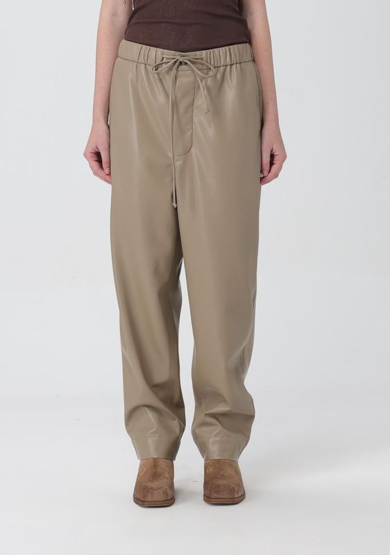 Brede Lederen Look Broek