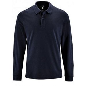 SOLS Heren Perfecte Lange Mouw Pique Polo Shirt (Franse marine)