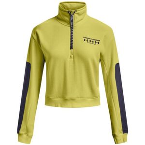 Under Armour UA Run Trail korte top met halve rits voor dames, geel