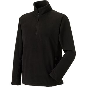 Russell Heren Quarter Zip Fleece Top (Zwart)
