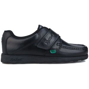 Kickers Junior Fragma Strap Leather jongensschoen in zwart