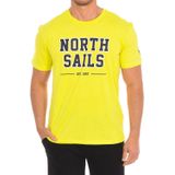 North Sails - T-shirt - Geel - Katoen - Korte Mouwen met Merkprint