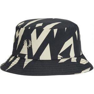 Fred Perry Abstract Print Black Bucket Hat