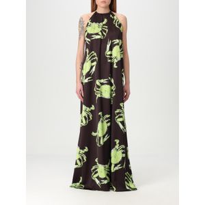 Maxi Dress - Bruin - Halter Neck - Crab Print