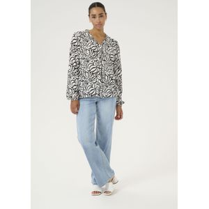 Kaffe - Blouse 'Ellen' - Zwart/Wit - Blouseshirt