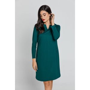 Conquista - Smaragdgroene Sack Dress - Jerseyjurk - Lange Mouwen - Stretchstof