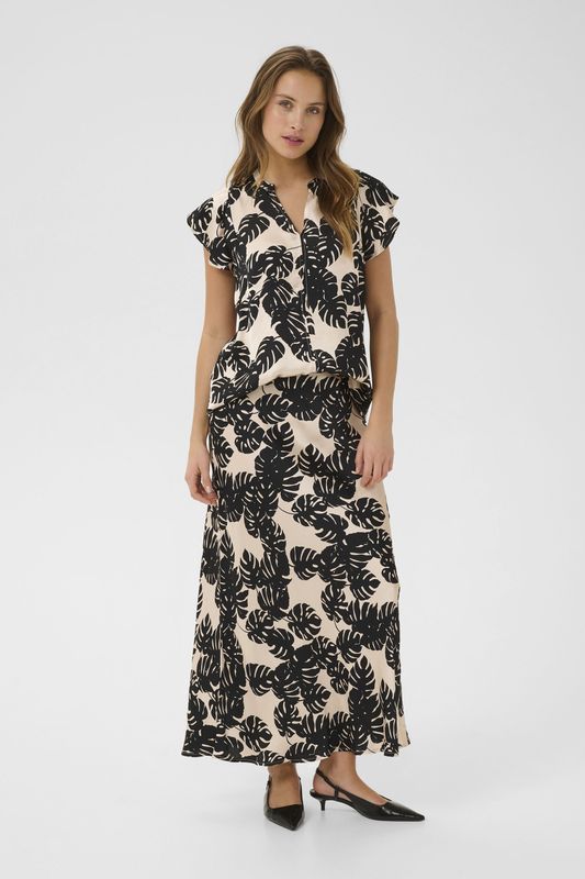 CULTURE Blouse 'Miso Berna'  ecru / zwart