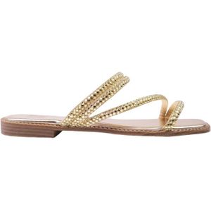 Where's That From Dames/Dames Dream Diamante Strappy Platte Sandalen (Goud)