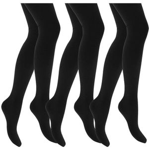 Heat Holders - 3 Paar Thermo Winterleggings Voor Meisjes - Zwart - Maat 9-10J / 134-140cm