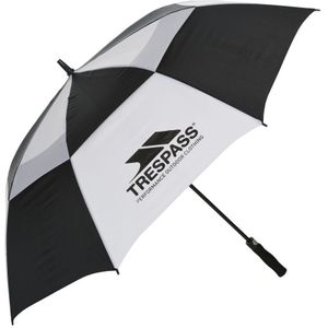 Trespass Catterick Automatische Paraplu (Zwart/Wit)