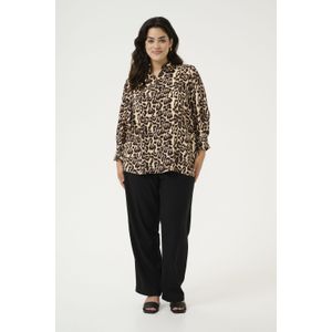 Overhemd met lang mouwen Regular fit Naturel Leopard Print