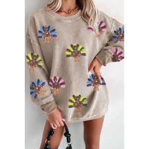 Pailletten Kalkoen Trui