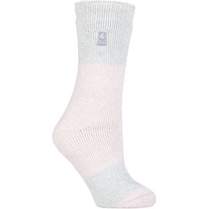 Heat Holders Dames Dikke Warme Thermische Sokken - Gedust Roze / Zilver (Catania)