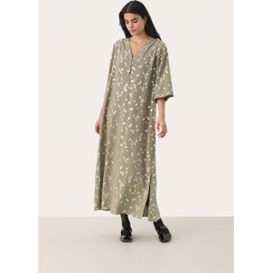 Jurk Regular fit Vetiver Foil Print green