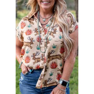 Konijnen Cactus Print Blouse