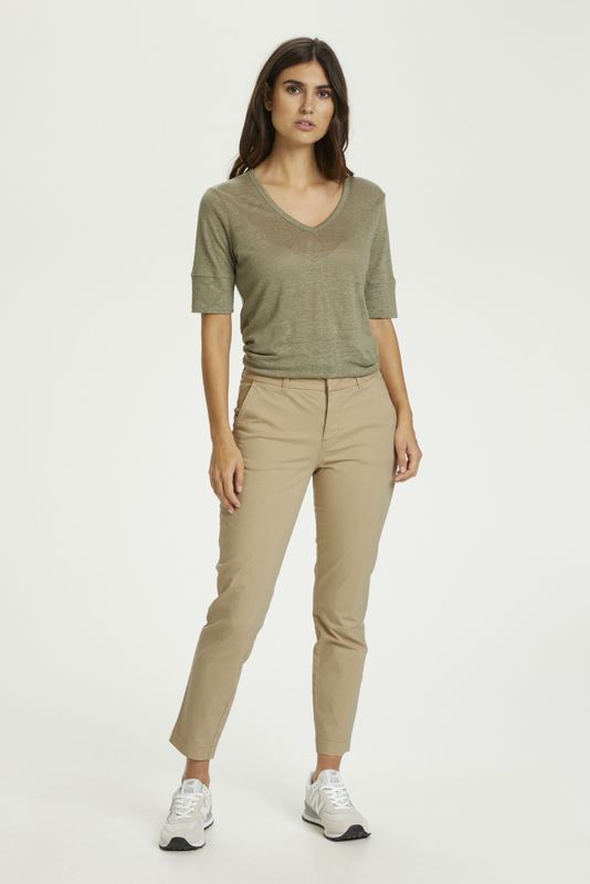 Part Two - Soffyspw Pa Broek 30305570 - Beige - Casual Fit - Ribbroeken