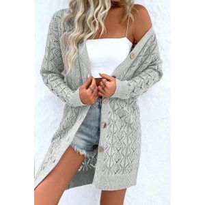 Openknit Cardigan Geometrische Kant