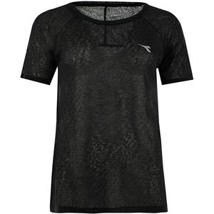 Diadora - Active - T-shirt - Zwart - Korte Mouw Crew Neck