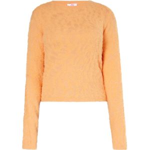 Mymo - Jumper - Oranje - Jacquardtrui - Lange Mouwen - Ronde Hals