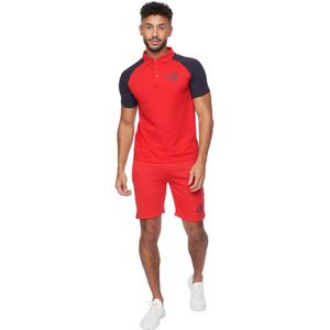 Crosshatch Heren Mentella Top & Korte Set (Rood)