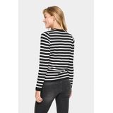 Saint Tropez - Milasz Striped Cardigan - Gebreid - Black Mila Stripe - 80% Viscose, 20% Polyamide