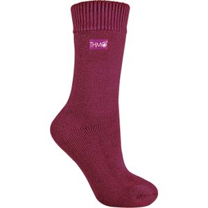 THMO - Dames Fleece Gevoerde Winter Thermische Sokken - Diepe Fuchsia