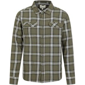 Mountain Warehouse Heren Clyde Geruit Overhemd (Kaki Groen)