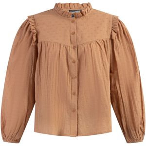 Dreimaster - Blouse - Lichte Roest - Dames - Katoenpopeline - Lange Mouwen