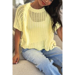 Opengehaakt Korte Mouw Pullover